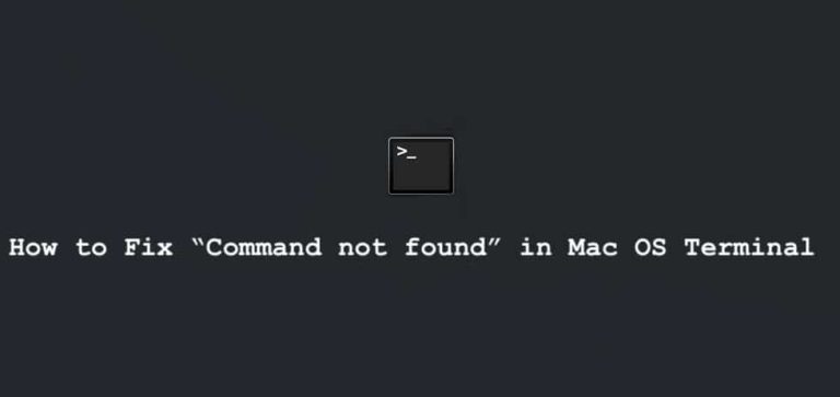 Command not found mac os что делать