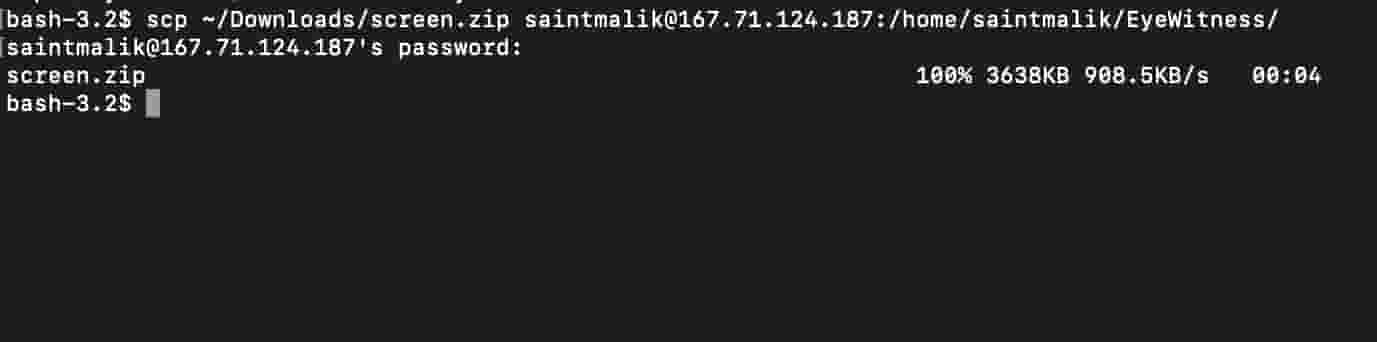 ssh copy folder files from local to remote linux